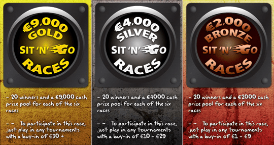 SNG poker races